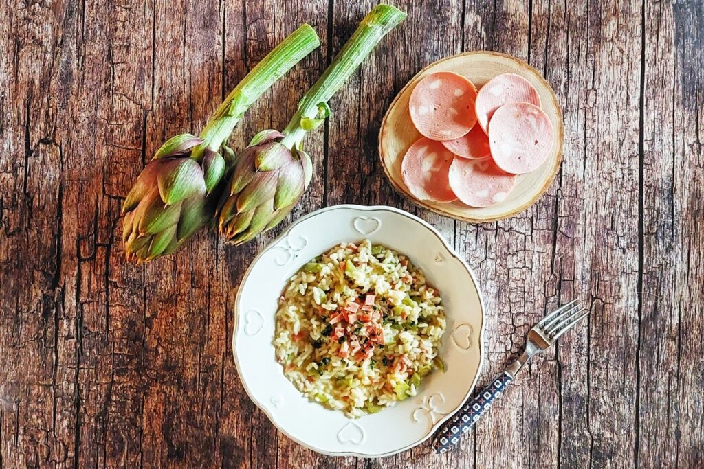 Segata-Risotto bondolina e carciofi